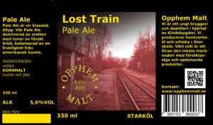 Etikett Lost Train Pale Ale.